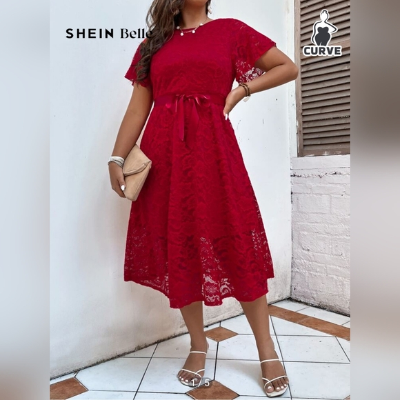 ❤️Red Lace Dress❤️ - Picture 2 of 12